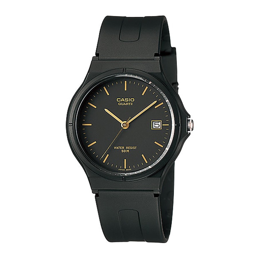 Casio Standard นาฬิกาข้อมือผู้ชาย สายเรซิ่น รุ่น MW-59,MW-59-1E - สีดำ