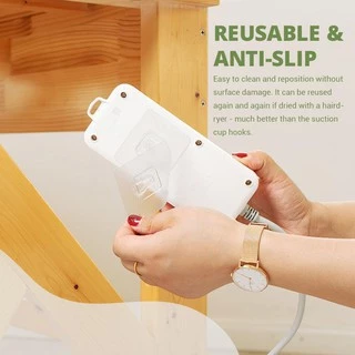 พร้อมส่ง! ที่แขวนกรอบรูป ที่ยึดรางปลั๊กไฟ แขวนตะกร้า แบบเกี่ยว สำหรับติดผนัง ติดโต๊ะ ห้อยของ แขวนของ