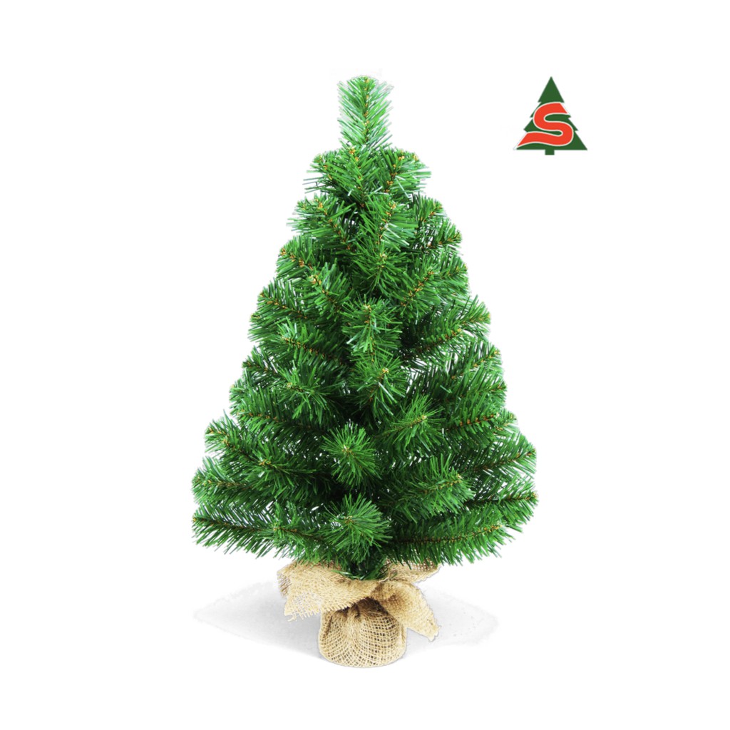 0204-01 ต้นคริสต์มาส 2 ฟุต ห่อผ้ากระสอบ Christmas Tree 2F
