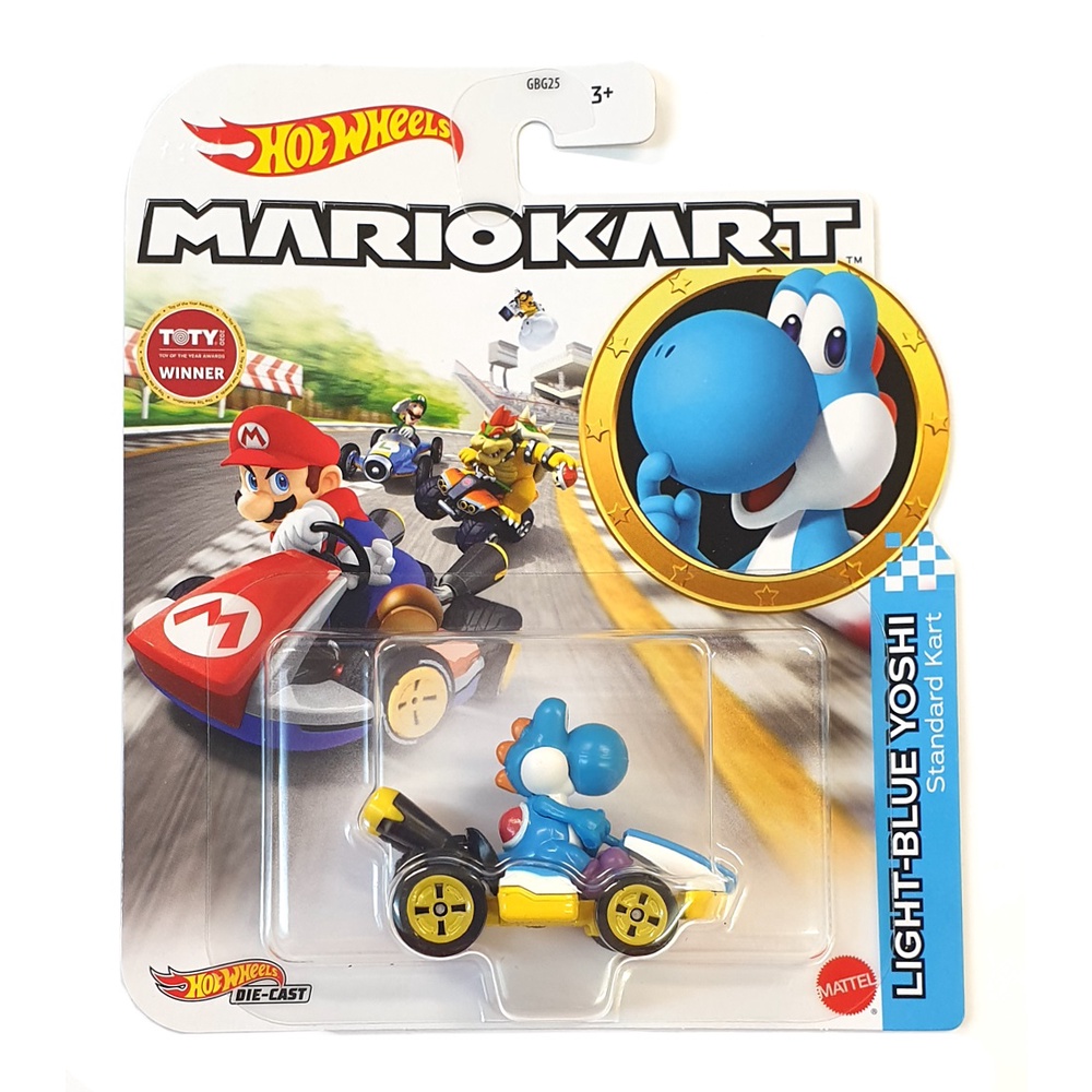 Hot Wheels Mario Kart Light-Blue Yoshi GBG35