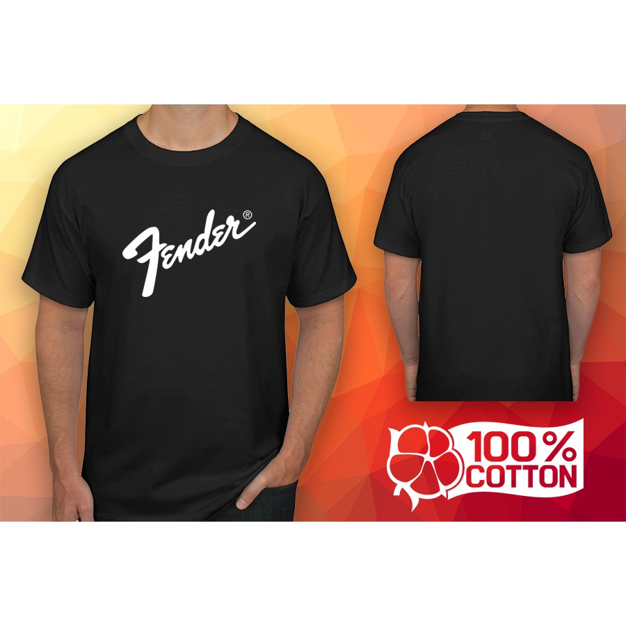 เสื้อยืด FENDER Jenama Gitar Terroor ผ้าฝ้าย 100%