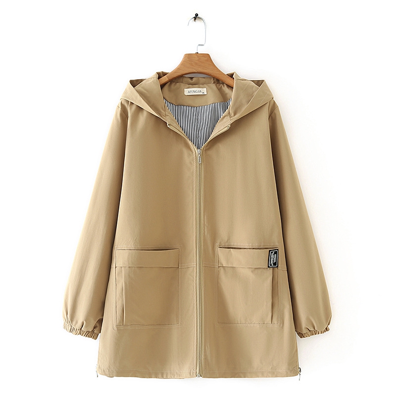ขนาดบวก2xl-5xlฤดูใบไม้ร่วงฤดูหนาวยาวtrench Coatผู้หญิงชุดทํางานเสื้อผ้าขนาดใหญ่