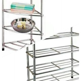ชั้นวางของสเเตนเลส3ชั้น นน.เบา ไม่เป็นสนิม
มีเเบบ4เหลี่ยมขนาด70*83cm
3เหลี่ยม45*105cm