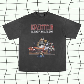 Your DNA - Led Zeppelin Band เสื้อยืดลําลอง ผ้าฝ้าย 100% แขนสั้น คอกลม พิมพ์ลาย สีดํา พลัสไซซ์ สําหรับผู้ชาย ของขวัญวันเ