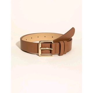 Square Buckle Belt เข็มขัดแฟชั่น PU เข็มขัดหัวเหลี่ยม (ส่งจากไทย)