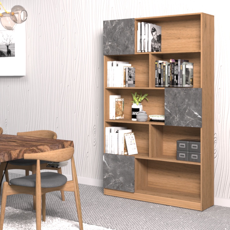 Inhome Furniture ชั้นวางหนังสือ W120×D32×H198 รุ่น SS-1253 Inhome Furniture Book Shelves W120×D32×H198 SS-1253 ราคา ถูกที่สุด ดีลบีเคเค แกลเลอรีภาพที่ 3