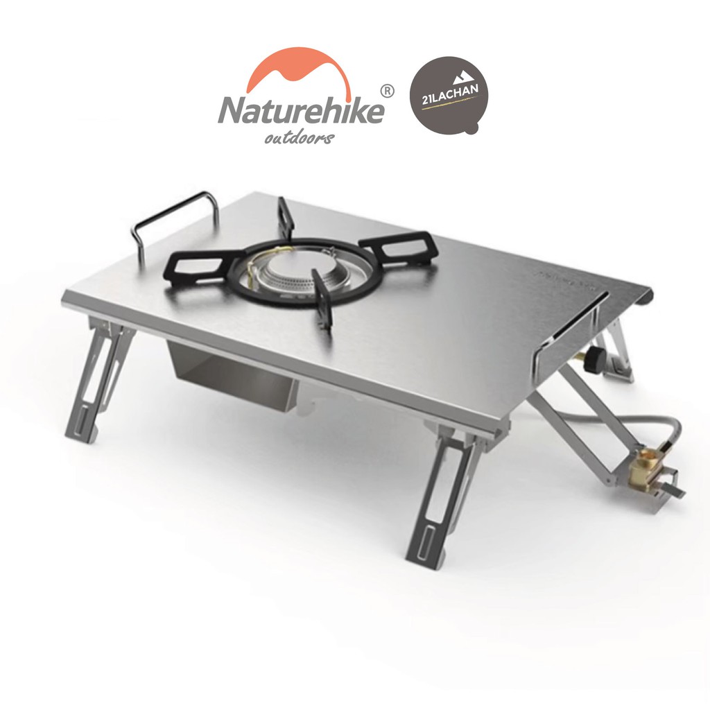 Naturehike Outdoor Folding Gas Stove เตาแก๊สปิกนิค สำหรับแคมป์ปิ้ง แบบพกพา ใช้คู่กับโต๊ะ Multi-function
