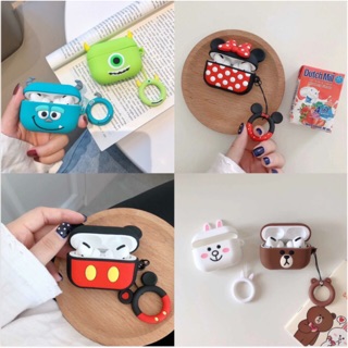 เคสสำหรับ AirPods รุ่น Gen1 - Gen2 - Pro เคสแอร์พอด ( i9s, i11, i12 ) เคสซิลิโคน ลายการ์ตูนมินนี่/มิกกี้/ โคนี่/บราวน์