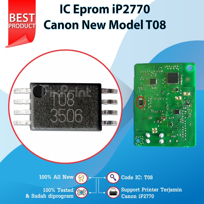 Canon IP 2770 Eprom IC, Canon IP2770 Eprom Reset IC, IP2770 Counter IC