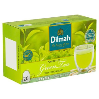 Dilmah Pure Ceylon Green Tea with Lemongrass 20 Tea Bags 40g