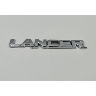 143*20 มม. แลนเซอร์ มิตซูบิชิ โลโก้ติดท้ายรถ มีกาวพร้อมติดตั้ง  Mitsubishi Lancer Chrome emblem logo 3D