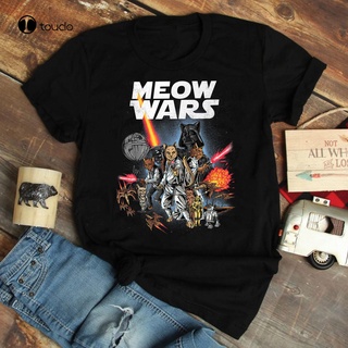 T-shirt  GILDAN ตุ๊กตาแมว Meow Wars สไตล์วินเทจ สีดํา ไซซ์ S 3XLS-5XL