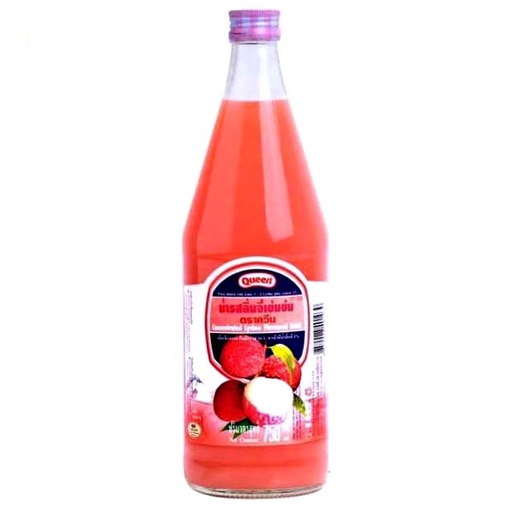ควีน น้ำผลไม้เข้มข้น น้ำลิ้นจี่ ควีน Queen Lychee Juice 750 cc.