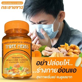 กระชายขาว ทรีนเฮิร์บส์ กระชายขาวแคปซูล THREE HERBS