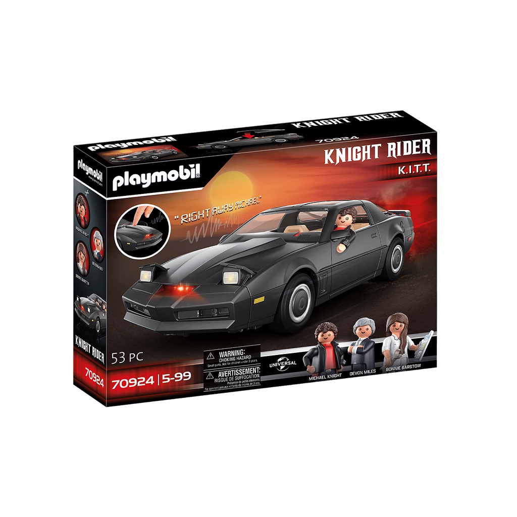Playmobil 70924 Knight Rider - K.I.T.T. ของเล่นบทบาทสมมติ มูฟวี่คาร์ รถไนท์ไรเดอร์ - K.I.T.T.