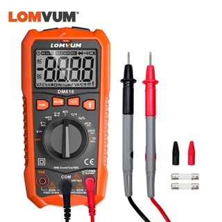 LOMVUM DM616 NCV 6000 Counts ดิจิตอลมัลติมิเตอร์พร้อมสายวัด