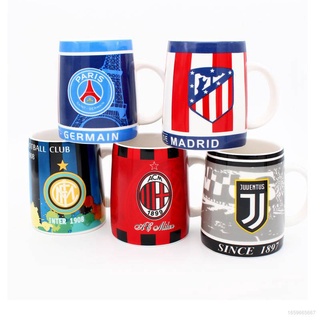 Ftb Manchester City MUN Paris Saint-Germain Atletico Madrid Inter Milan แก้วมักเซรามิก อาหารเช้า นม กาแฟ