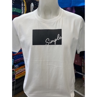เสื้อยืดสีขาวsimpleเรียบง่าย