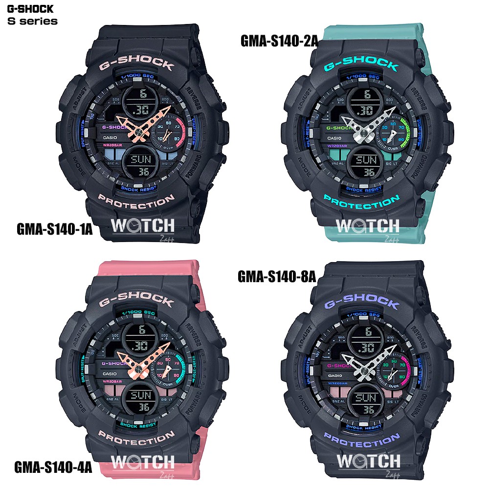 G-Shock Mini นาฬิกาข้อมือผู้หญิง สายเรซิ่น GMA-S140-1A | G-Series GMA-S140-1A,GMA-S140-2A,GMA-S140-4