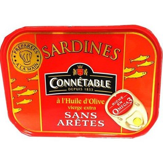 Connetable Sardines Ex Virgin Olive Oil 115g คอนเนตทิเบิลซาร์ดีนเอ็กซ์เวอร์จิ้นโอลีฟออยล์ 115 กรัม