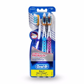 Oral-B ออรัล บี โปรเฮทล์ คลีนิคคอล ซอฟท์ แปรงสีฟัน  แพ็ค 3 ด้าม