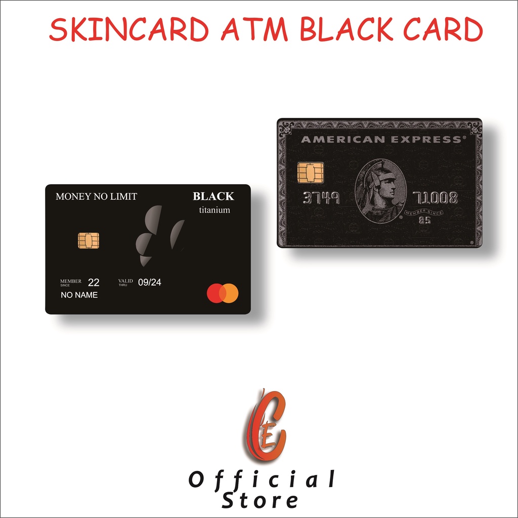 การออกแบบการ์ดซีอีโอ - ATM SKIN CARD / สติ๊กเกอร์ ATM การ์ดสีดํา & AMEX EDITION