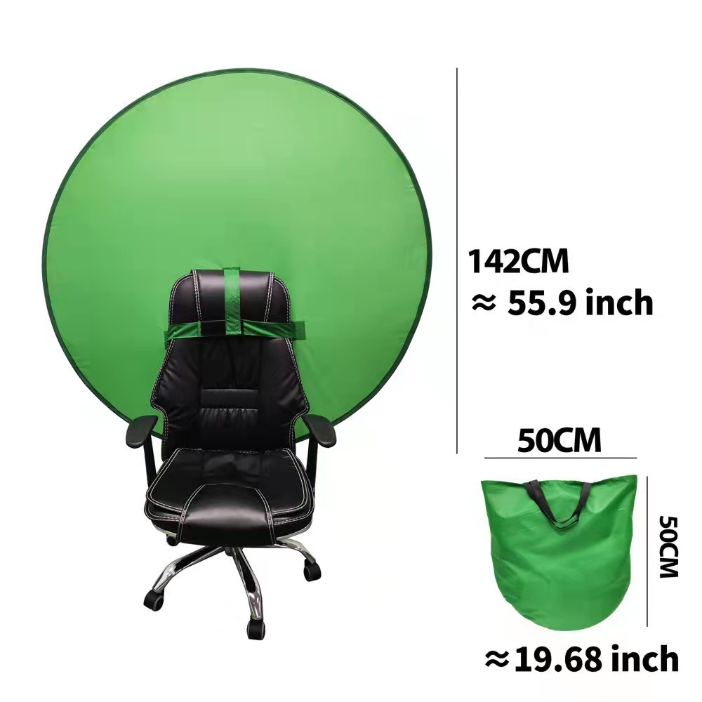 ส่งด่วนๆ✅ หน้าจอพื้นหลังการถ่ายภาพฉากหลังสีเขียวสตูดิโอถ่ายวิดีโอแบบพกพาฉากเขียวOBS Green Screen bac