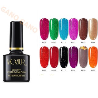 สีทาเล็บเจล MOZIUR 10ml ยาทาเล็บเจล สีแน่น R109-R120 (ต้องใช้เครื่องอบ) (พร้อมส่งจากประเทศไทย)