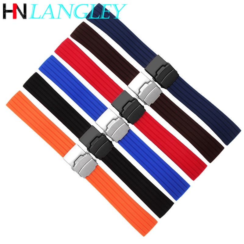 สายนาฬิกาข้อมือซิลิโคน ปลดไว 20 มม. 22 มม. สําหรับ Samsung Active 43 มม. 47 มม. Fossil Strap 18 มม. 24 มม.