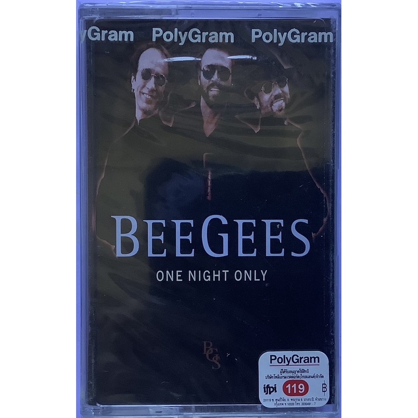 Cassette Tape เทปคาสเซ็ตเพลง Bee Gees อัลบั้ม One Night Only แสดงสด ลิขสิทธิ์ ซีล