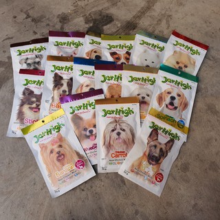 Jerhigh stick ขนมสุนัข มี 16 สูตร ขนาด 60 - 70 กรัม