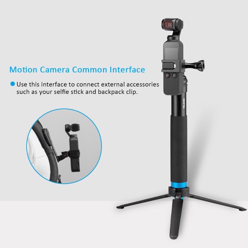 Telesin Fixed Frame Expansion Adapter Mount External Accessory For Osmo Pocket / Pocket2 Gimbal Camera