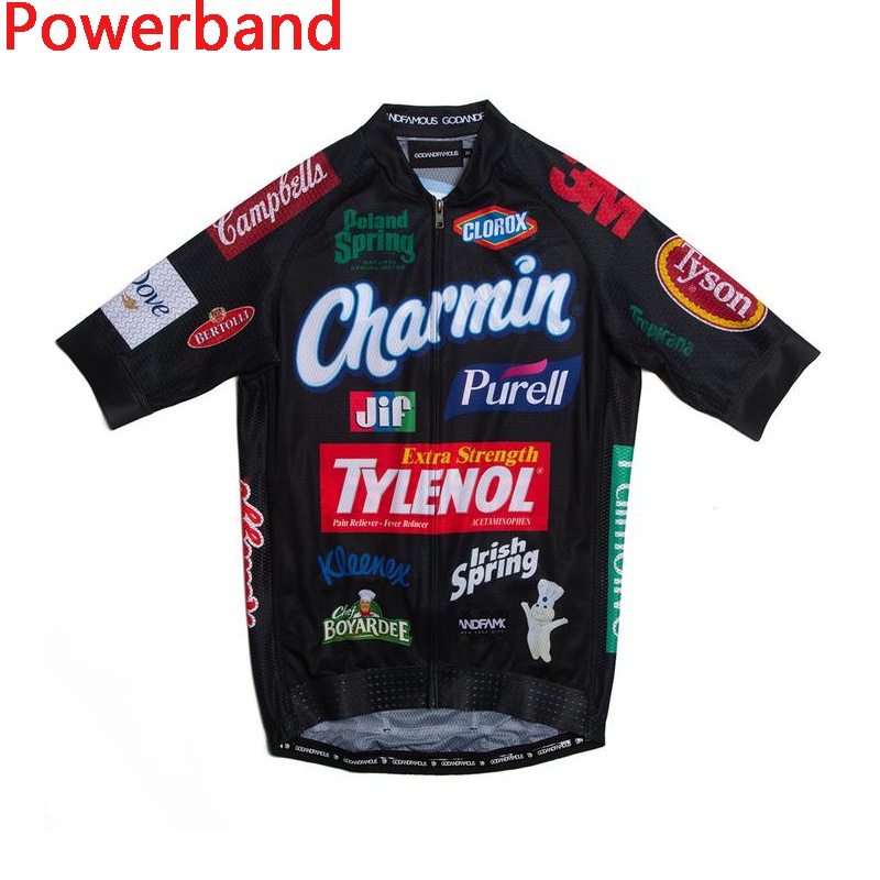 Cbox 21SS เสื้อกีฬาแขนสั้น ลายโลโก้ God & Famous Powerband สําหรับขี่จักรยาน