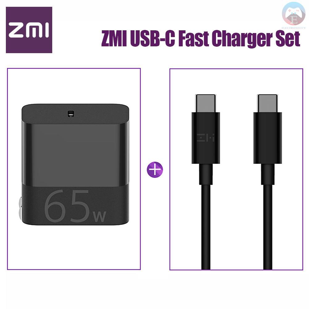 E Xiaomi Zmi Usb C Fast Charger 65w With Usb C To Usb C Data Cable Fast Charging Power Adapter Foldable Plug For Iphone Ipad Macbook Pro Xiaomi Notebook Air 100 240v Ha712 Shopee Thailand