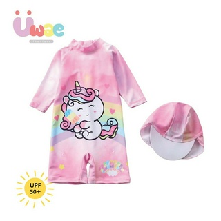 Uwae ชุดว่ายน้ำเด็ก ชุดว่ายน้ำเด็กหญิงกันยูวี Sweety Unicorn รุ่น UV328