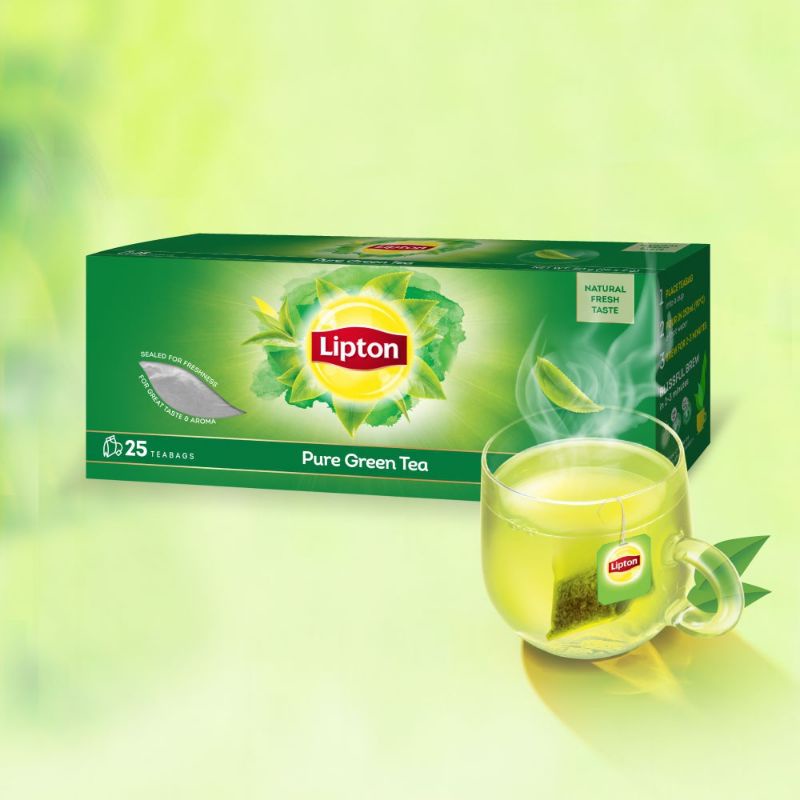 Liptonชาเขียว Lipton Green tea ขนาด 25 ซอง