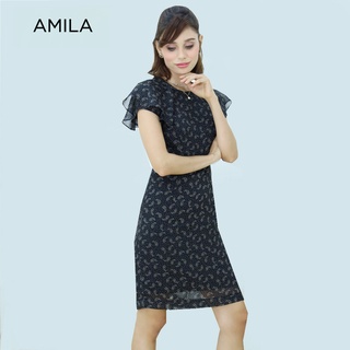 AMILA Dress AM-D931 แขนสั้น IGPU21-9