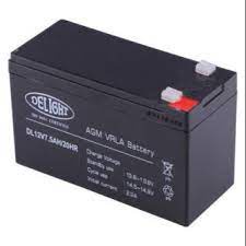 แบตเตอรี่ 12V 7.5AH/20Hr DELIGHT Black