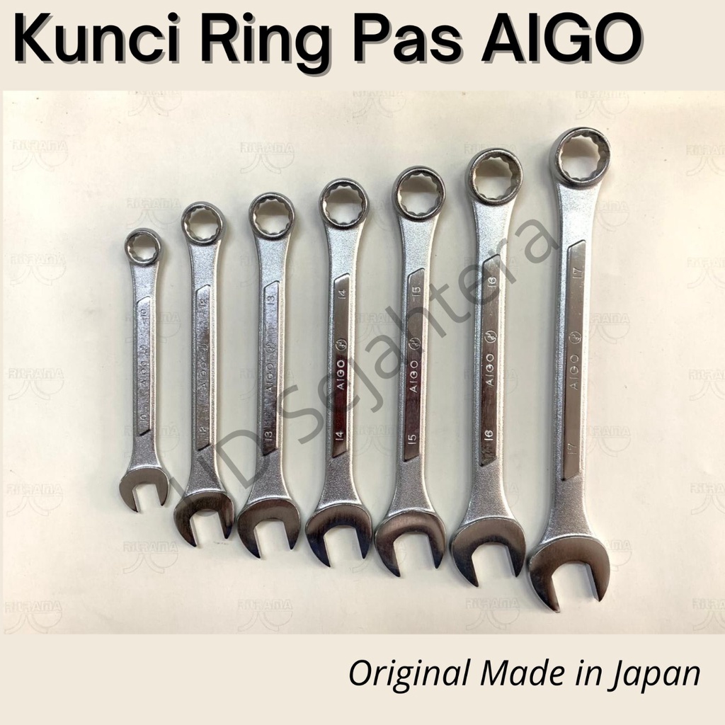 Aigo Combined ประแจแหวน Made in JAPAN ขนาดเล็ก