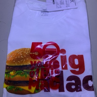 เสื้อยืด 50ปี McDonald ลิขสิทธิ์แท้100% รุ่นพิเศษ เนื้อผ้าบางเบาใส่สบายตัวมักๆ