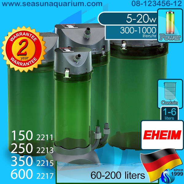 Eheim Classic 150 / 250 / 350 / 600 / เครื่องกรองนอกตู้ External Filter 2211 2213 2215 2217 เครื่องก