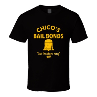 เสื้อยืดสีขาวเสื้อยืด พิมพ์ลายโลโก้ bail bonds Bad News Bears สําหรับผู้ชาย ส่งฟรีS-4XL