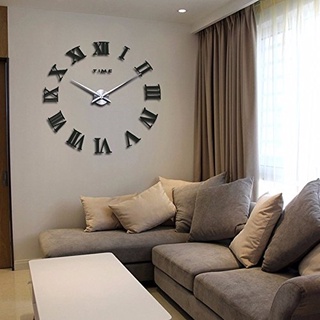 นาฬิกา DIY 120 cm. ตัวเลขโรมัน สีดำ  สติกเกอร์ติดผนัง  ROMAN NUMBER DIY  STICKER WALL CLOCK