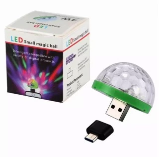 ไฟดิสโก้เทคUSB ควบคุมไฟด้วยเสียง LED Small magic ball 4W
