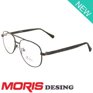 Moris แว่นตารุ่น สีน้ำตาล กรอบเต็ม ขาสปริง วัสดุ สแตนเลส สตีล (สำหรับตัดเลนส์) Eyewear Top Glasses Frame