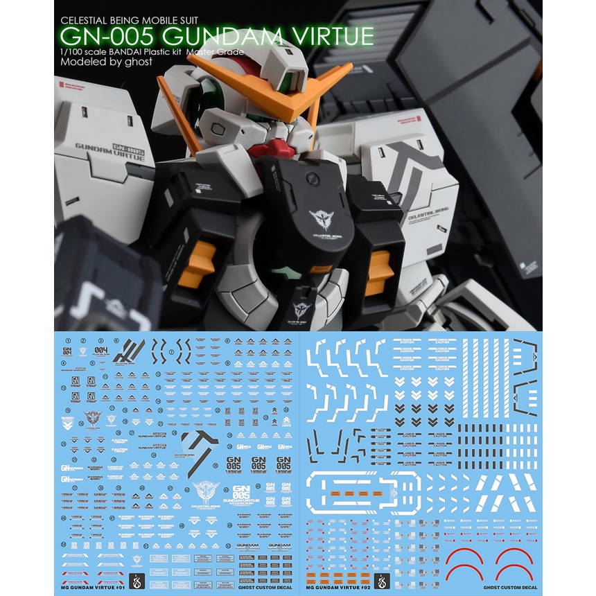 YAN GHOST MG Water Slide Decal For Virtue GN-005 + NADLEEH Celestial Being