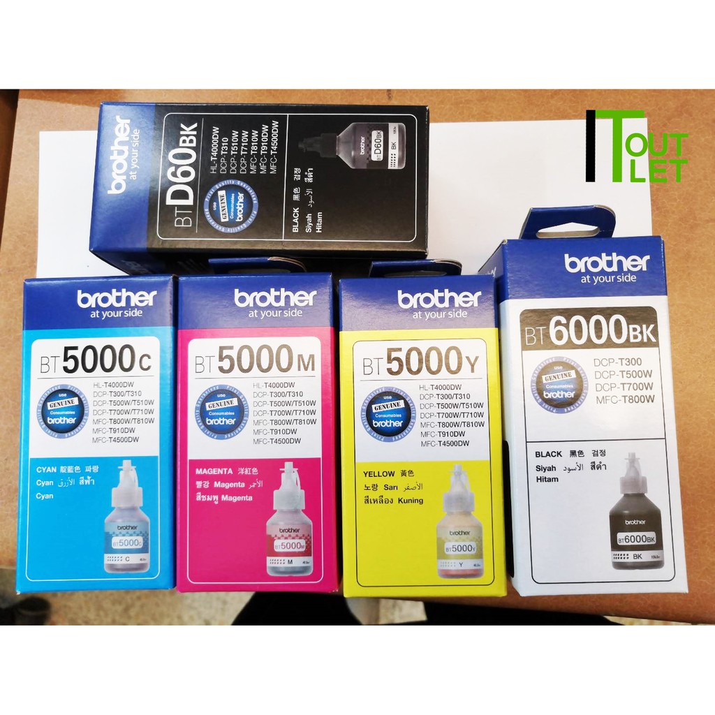 Brother BT5000Y , BT5000C , BT6000BK , BT5000M , BTD60BK  (หมึกของแท้ 100%)