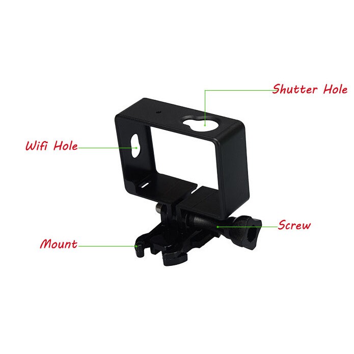 อุปกรณ์เสริมกล้อง Dash - กรอบสําหรับ sjcam Series 4000 / SJ5000 / Eken H9R / ASAKO - สีดํา