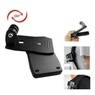 แบบหมุน ROTARY กระเป๋าเป้สะพายหลังหมวก CLIP Mount สำหรับ SJ4000, SJ5000, GoPro , Xiaoyi