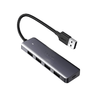 โปรโมชั่น : UGREEN รุ่น50985USB 3.0 Hub 4 Port Ultra Slim Data 5Gbps Hub Plastic case with 5V Micro USB Power